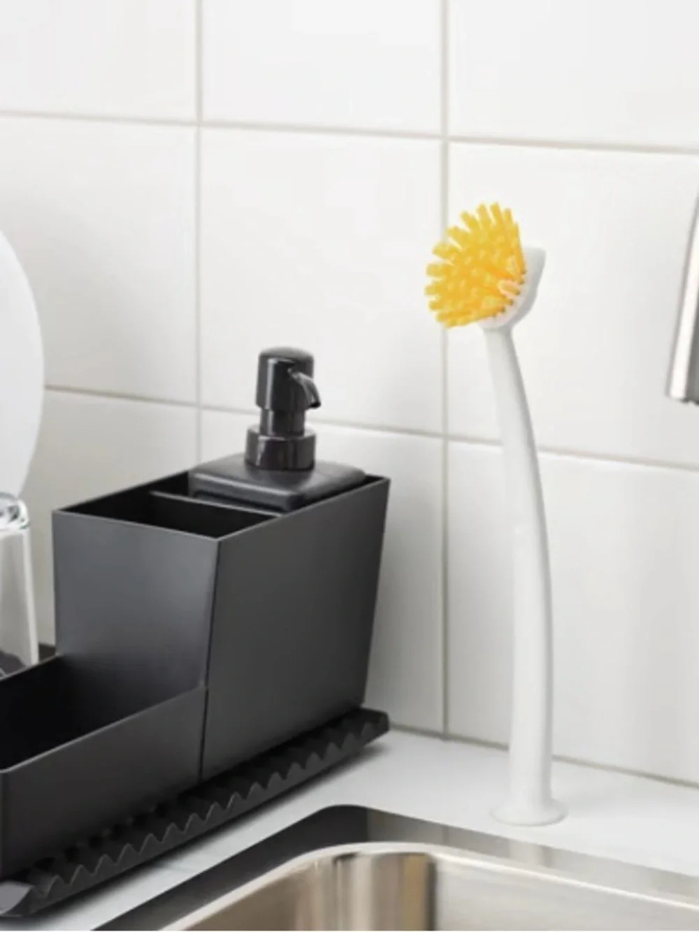 NWT IKEA RINNIG Black Plastic Utensil Organizing Sink Rack for Accessories